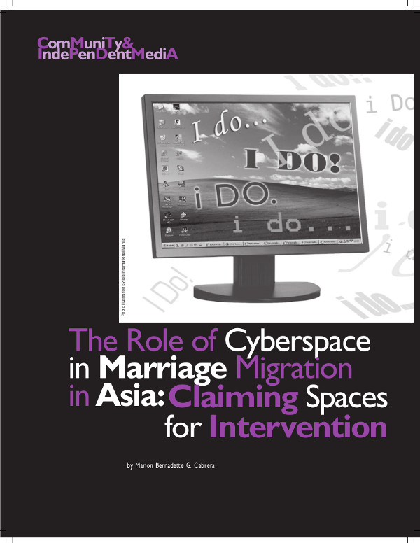 Cover of The Role of Cyberspace in Marriage Migration in Asia:Claiming Spaces for Intervention