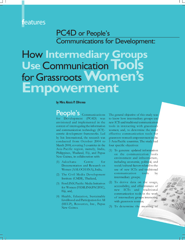 Cover of How Intermediary Groups Use Communication Tools for Grassroots Women’s Empowerment