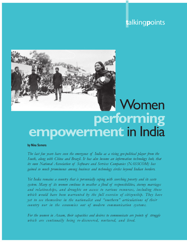 Cover of Women performing empowerment in India