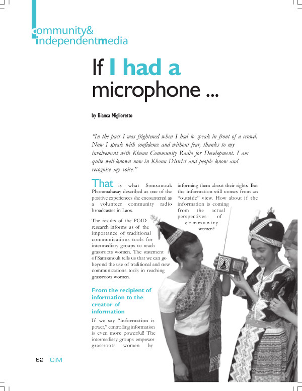 Cover of If I had a microphone ...