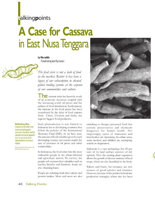 Cover of A Case for Cassava in East Nusa Tenggara