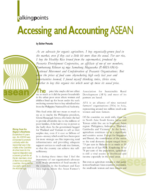 Cover of Accessing and Accounting ASEAN