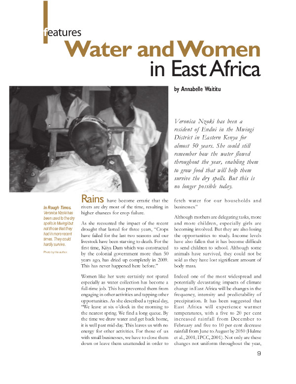 Cover of Water and Women in East Africa