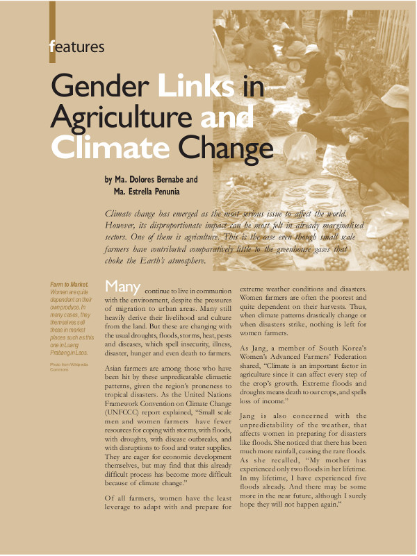 Cover of Gender Links in Agriculture and Climate Change