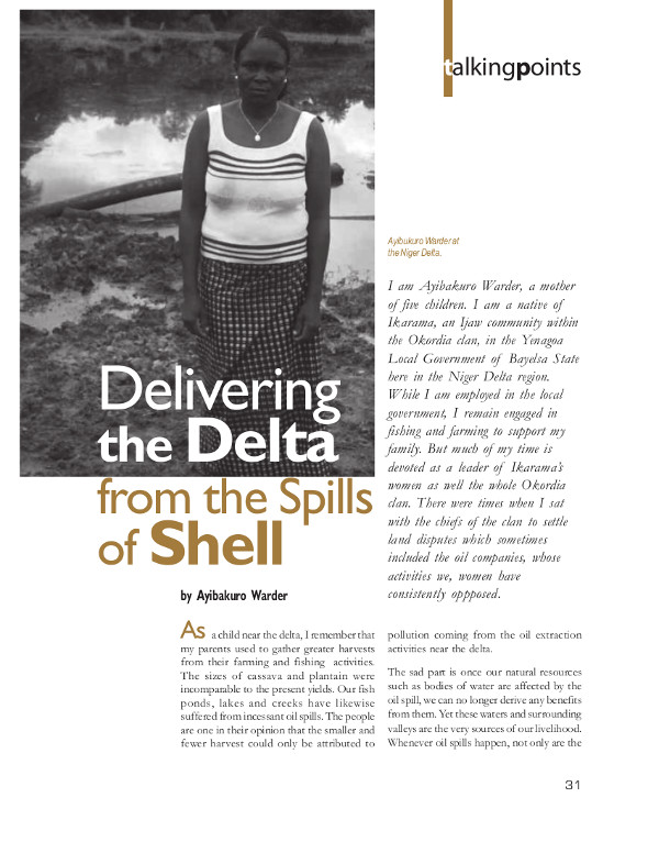 Cover of Delivering the Delta from the Spills of Shell