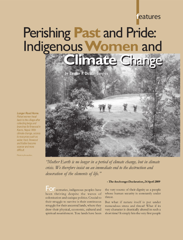 Cover of Perishing Past and Pride: Indigenous Women and Climate Change