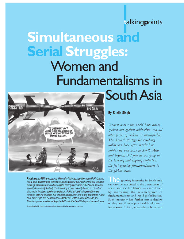 Cover of Simultaneous and Serial Struggles:Women and Fundamentalisms in South Asia