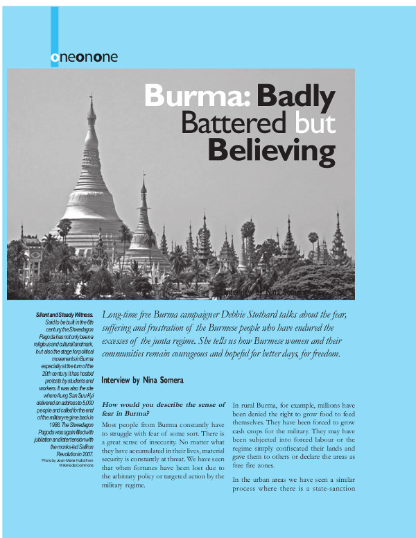 Cover of Burma: Badly Battered but Believing