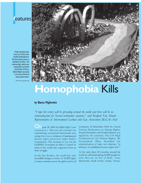 Cover of Homophobia Kills