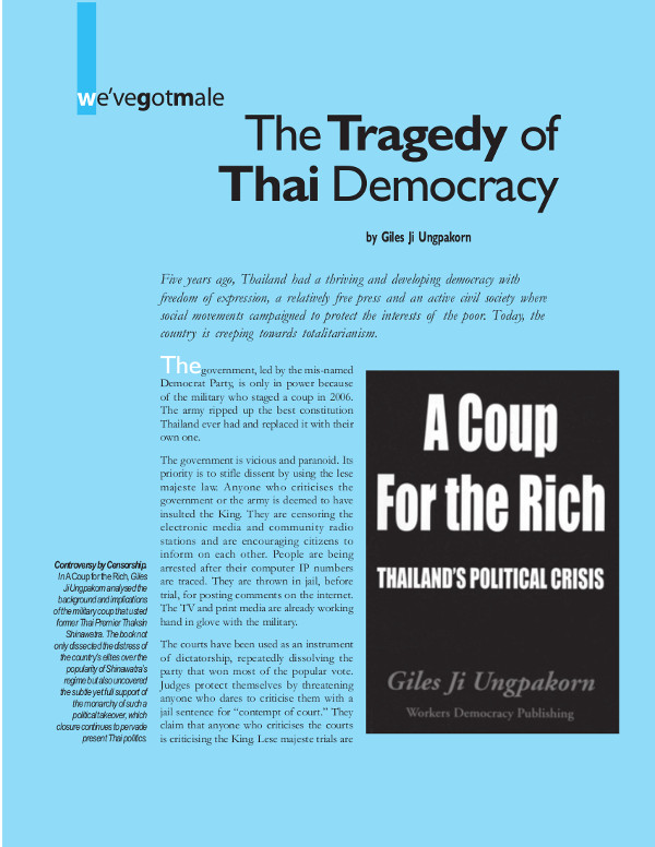 Cover of The Tragedy of Thai Democracy