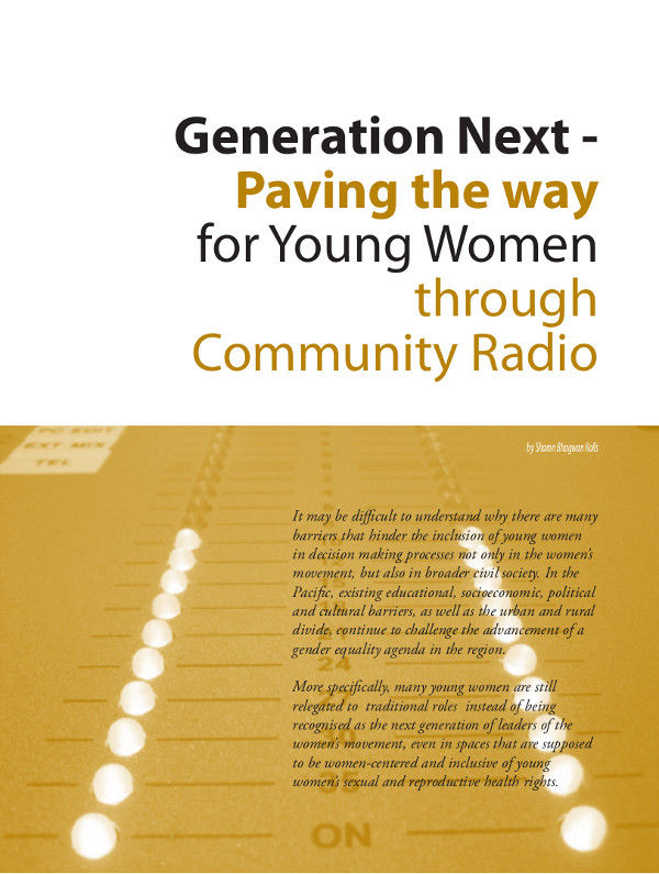 Cover of Generation Next - Paving the Way for Young Women