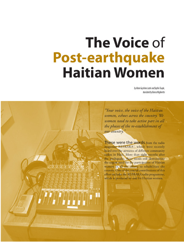 Cover of The Voice of Post-earthquake Haitian Women