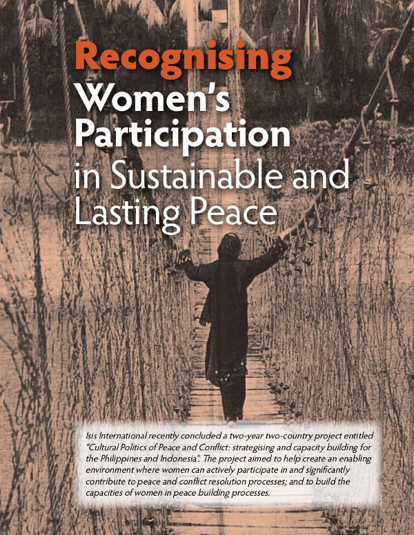 Cover of Recognising Women’s Participation in Sustainable and Lasting Peace